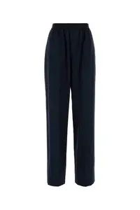 Balenciaga Women's Elastic Pants and Embroidered Wool Pant