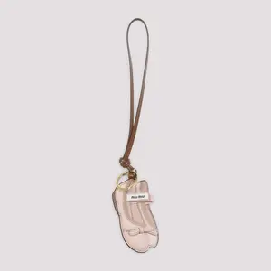 Miu Miu Women's Calf Leather Key Ring in Pink & Purple
