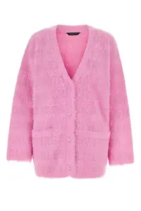 Balenciaga Furry Cardigan Pink