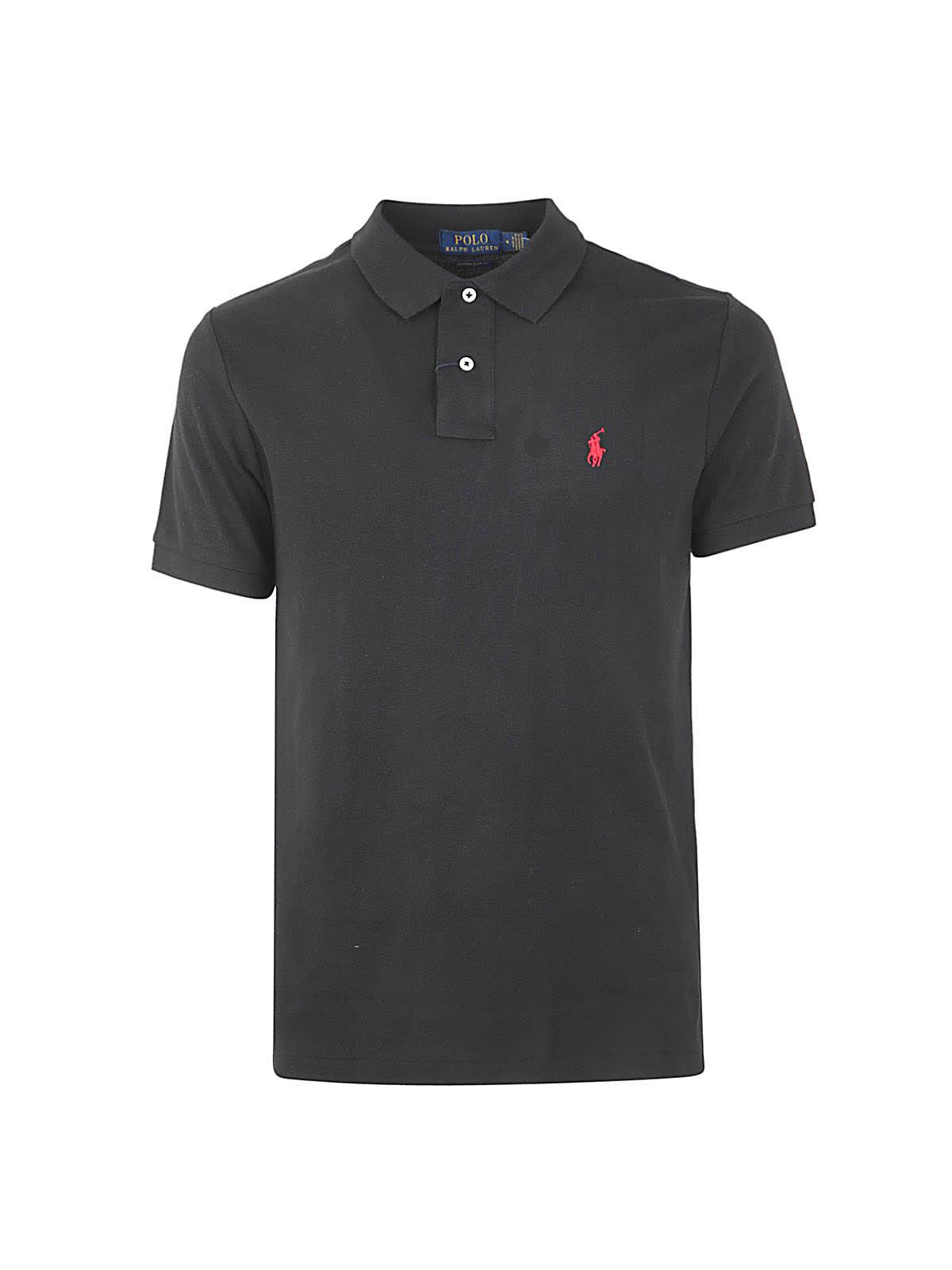 Polo Ralph Lauren Short-Sleeve Slim Fit Mesh Polo - Black