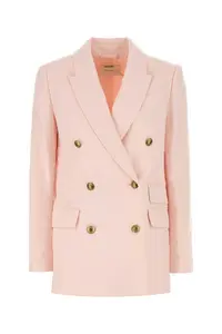 ZIMMERMANN Pastel Pink Linen Crush Blazer