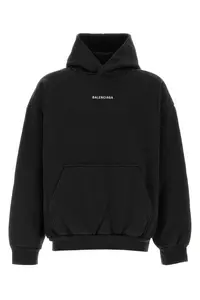 Balenciaga Black Cotton Sweatshirt