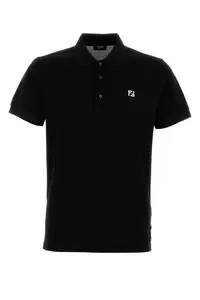 Fendi Black Piquet Polo Shirt