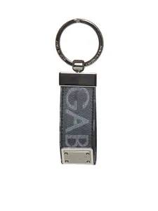 Dolce & Gabbana Men's Fabric Key Ring With Logo in Black