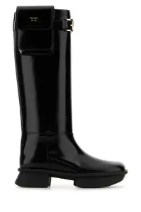 Prada Black Leather Boots