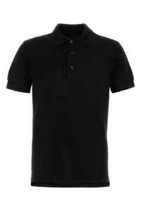 Tom Ford Black Piquet Polo Shirt