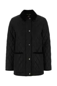 Burberry Women's Country-Style Quilted Jacket and Nylon Jacket in Black