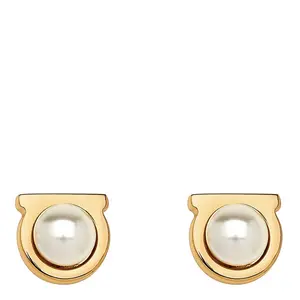 Ferragamo Gancini Pearl Earrings