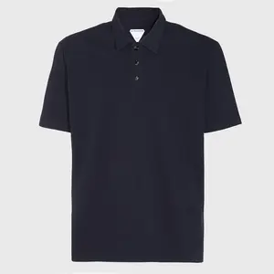 Bottega Veneta Men's Cotton Polo T-Shirt in Blue