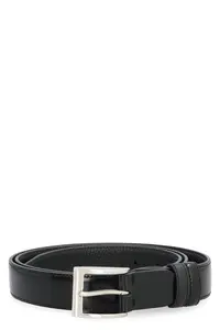 Hogan Black Leather Belt
