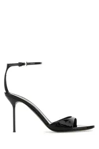 PARIS TEXAS Black Leather Lidia Sandals