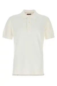 Tom Ford White Piquet Polo Shirt
