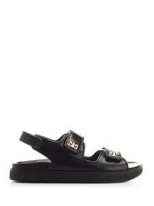 Givenchy Leather 4G Sandals in Black