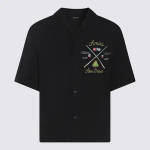 AMIRI Pool Cue Bowling Shirt Black