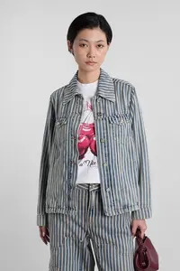 Ganni Denim Jacket in Blue Cotton
