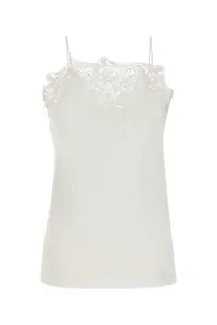 Ferragamo White Crepe Top
