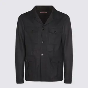 Canali Grey Wool Casual Jacket