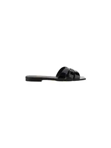Saint Laurent Women's Leather Sandals in Black