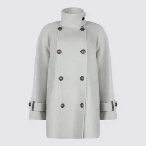 Brunello Cucinelli Grey Wool Coat