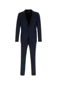 ZEGNA Navy Blue Wool Blend Tuxedo