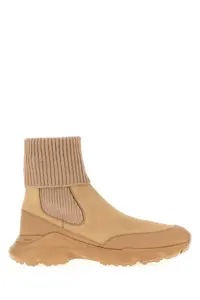 TOD'S Beige Suede Ankle Boots