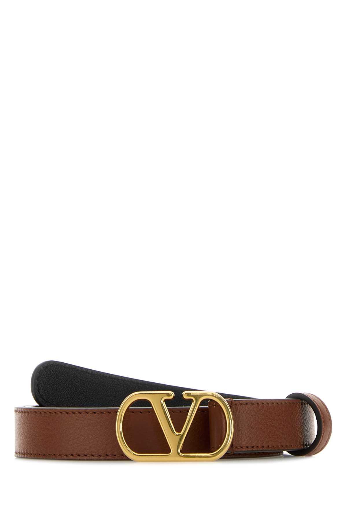 Valentino Garavani Caramel Leather Belt