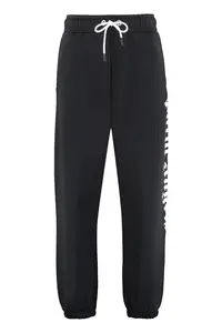 Palm Angels Gothic Logo Print Track Pants
