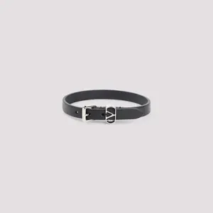 Valentino Garavani Ovalette Leather Bracelet