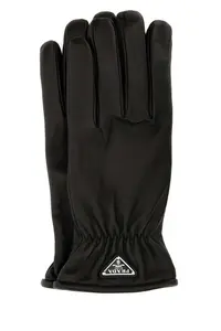 Prada Black Nappa Leather Gloves