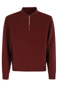 Fortela Woven Wool Zippered Sweatshirt