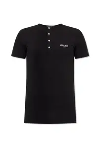 Versace Logo Embroidered T-shirt