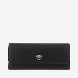 PINKO Black Leather Crossbody Bag