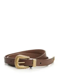 Valentino Garavani Chocolate Leather Belt and Vlogo Signature Belt