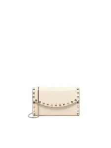 Valentino Garavani Rockstud Leather Wallet With Chain