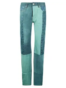 Marine Serre Jeans In Denim