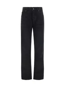 Balenciaga Low Waist Straight Pants in Black