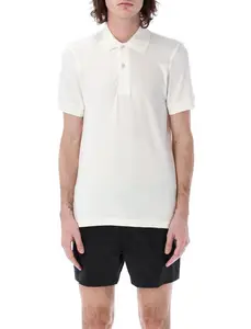 Tom Ford Men's Towelling Polo T-Shirt in White