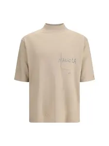 Maison Margiela Cotton T-Shirts in Ivory and Beige