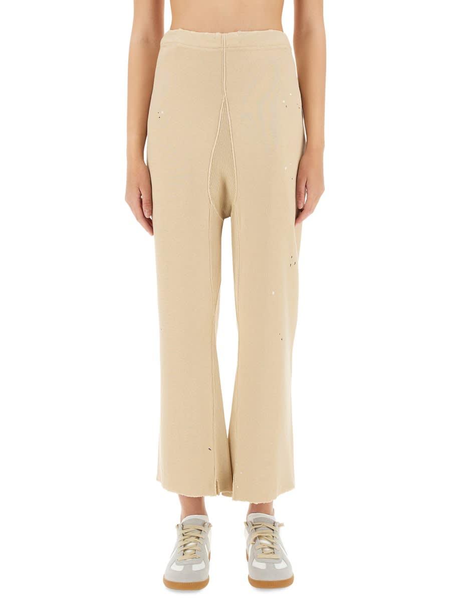 Maison Margiela Cotton Trousers in Ivory