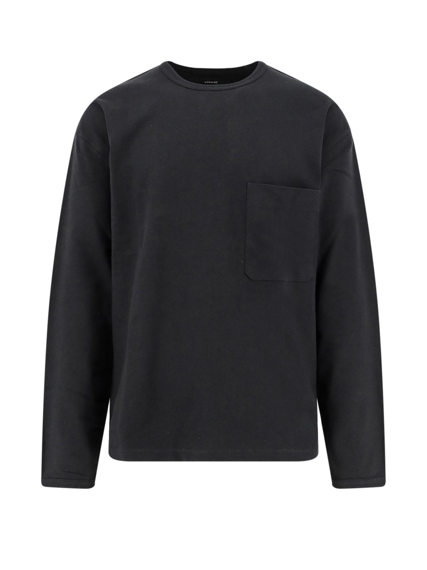 Lemaire Cotton-Linen Jumper Sweater in Black
