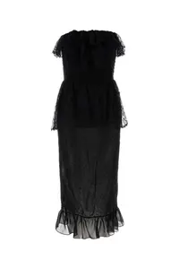Alessandra Rich Black Lace Dress