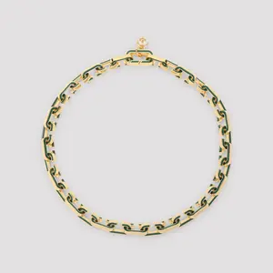 Casablanca Enamel C Link Necklace