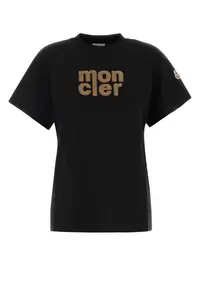 Moncler Black Cotton T-shirt