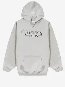 Cotton Blend Sweatshirt With Vetements Paris Print