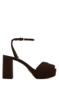 Prada Brown Suede Sandals