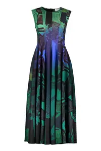 Ferragamo Printed Silk Dress