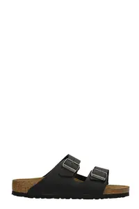 Birkenstock Arizona Flats in Black Leather