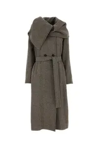 Ferragamo Embroidered Wool Blend Coat