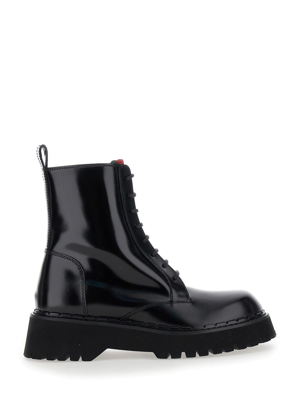 Gucci Women's Leather Ankle Boots in Black