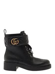 Gucci Double G Ankle Boot Black Leather